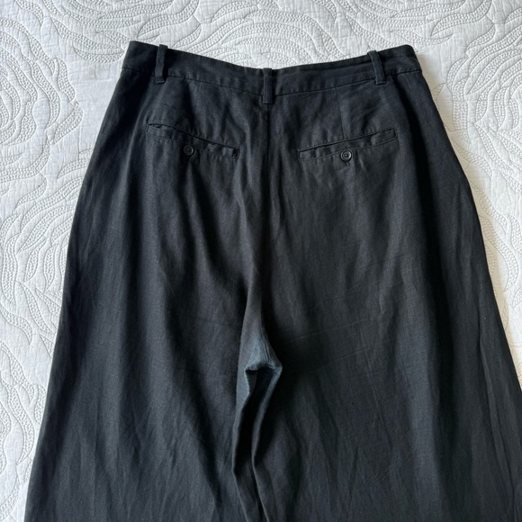 Madewell - The Harlow Wide-Leg Pant in 100% Linen - Black - Picture 11 of 15